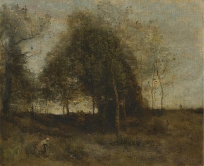 Aften i Normandiet af Jean-Baptiste-Camille Corot